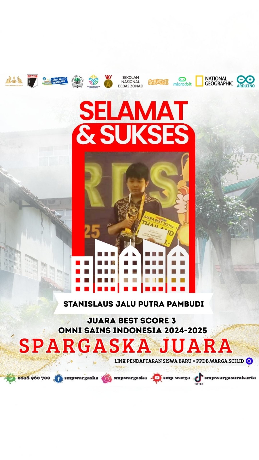 Prestasi Jalu Best Score 3 OMNI Sains Indonesia